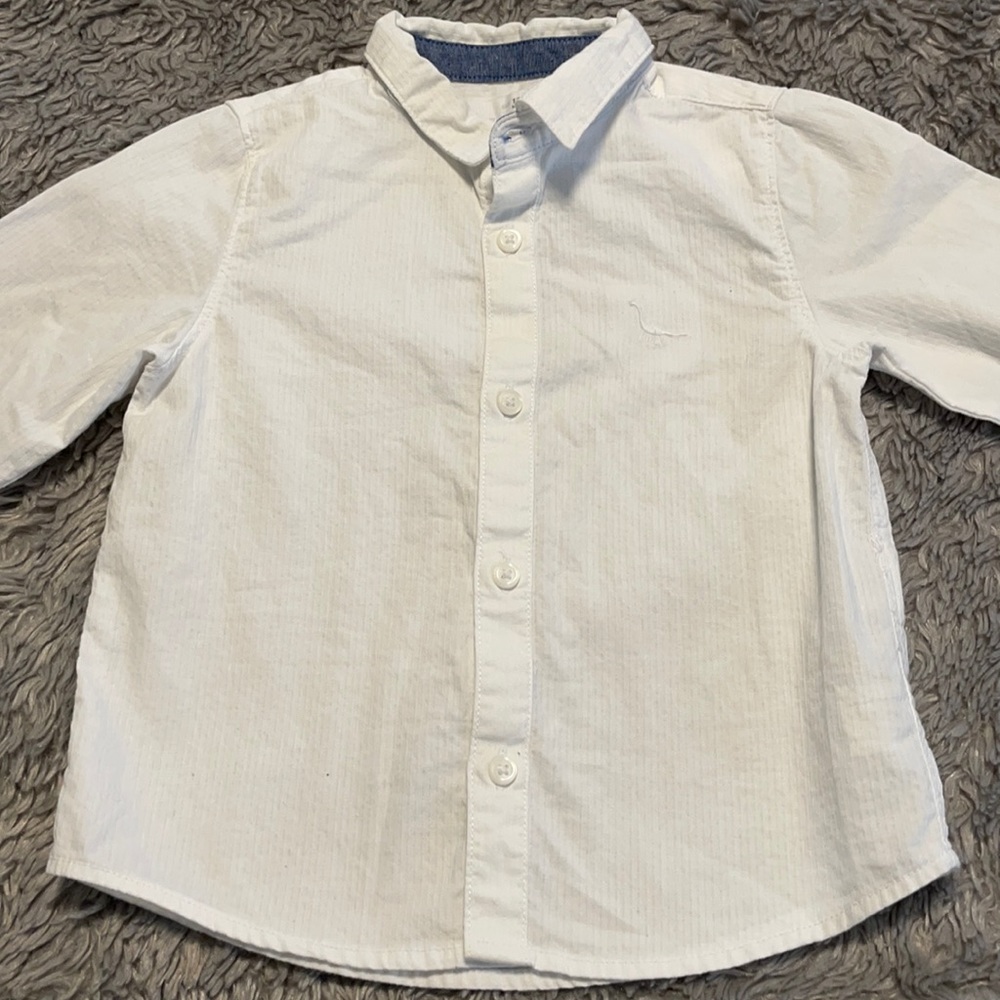 Zara white boy’s button down shirt